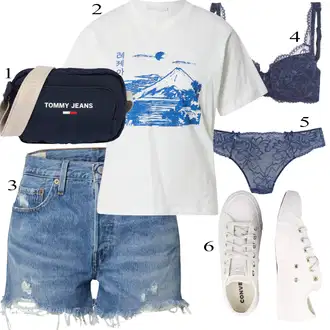 Chuck Taylor All Star Outfit sa Bijela/Krem/Kaki Platnena tenisica/Tanka tenisica/Kožna tenisica/Niska Tenisica Converse "Ljetni outfiti"