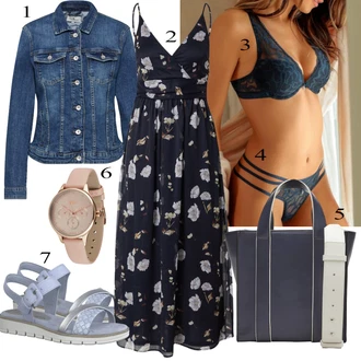 Veslování Outfit s Oranžová/Béžová/Červená/Modrá/Růžová/Tmavě modrá Podprsenka s výstřihem push-up/Prsatější střih podprsenky/Podprsenka bez ramínek & variabilní podprsenka/Bralette/Halter/Podprsenka s kosticemi/Bezdrátová podprsenka/Multifunkční podprsenka/Zmenšující Podprsenek/Trojúhelníkový Podprsenek Lascana "Letní Outfit"Look: Posilování, Pracovní, Jízda na koni, Veslování