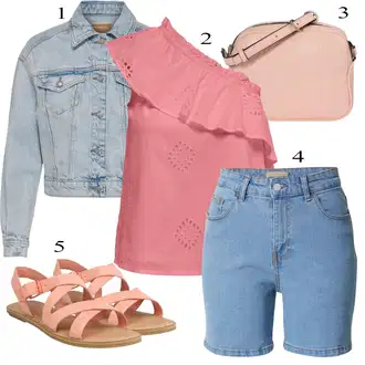 Outfit sa Pink/Bež/Plava Torba Za Preko Ramena Calvin Klein Jeans "Ljetni outfiti"