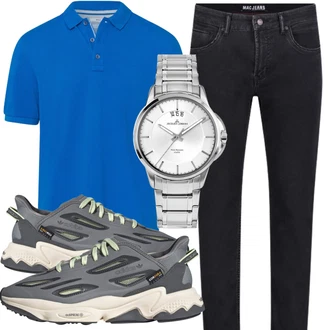 Outfit mit Weiß Jeans/Schlaghose MAC "Outfits für jeden Tag"