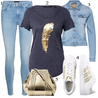Superstar Outfit sa Bijela Niska Tenisica Adidas Originals "Ljetni outfiti"