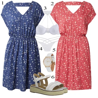 klasický Outfit sa Bijela/Krem/Pink Tijelo Čipkasti Bodiji/Čipkasti grundjac/Podhaljina Lascana "Ljetni outfiti"Look: Traditional, Prekrasan, Old Money, Elegantan, klasický, Transparentan, Layered