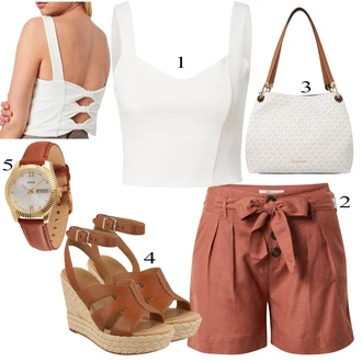 outfit mit Rjava/Bež Poletni Čevelj/Espadrila sandala/Čevelj na wedge/Sandala na klin iz plute/Sandala s klinastim petom/Čevelj s trakom/Espadrila s klinastim petom UGG "Poletna oblačila"