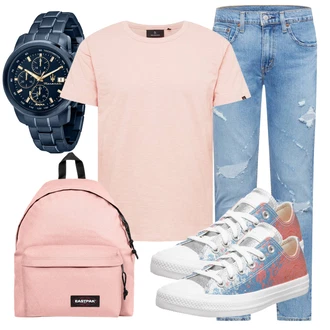 Outfit mit Grau Sneaker Converse "Perfekt für die Freizeit"