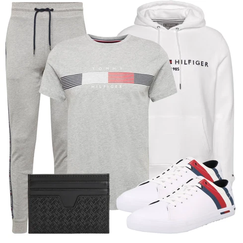 Grau/Weiß/Silber/Creme Sweatmode/Unisex Hoodie/Hoodie/Damen Pullover/Partner Hoodie/Ausgefallener Hoodie/Sport Hoodie/Vintage Hoodie/Sweatshirt Tommy Hilfiger kombinieren