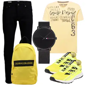 Sommer Outfits mit Schwarz/Dunkelblau Jeans Lederjacke/Slim Fit Jeans/Leder Schuhe/Low Rise Jean/Biker Jeans/Push up Jeans/Winterjacke/Jeans mit Schlitz/Tapered-Jeans/Low Waist Jean/ThermoJeans Jack & Jones "Praktischer Look"