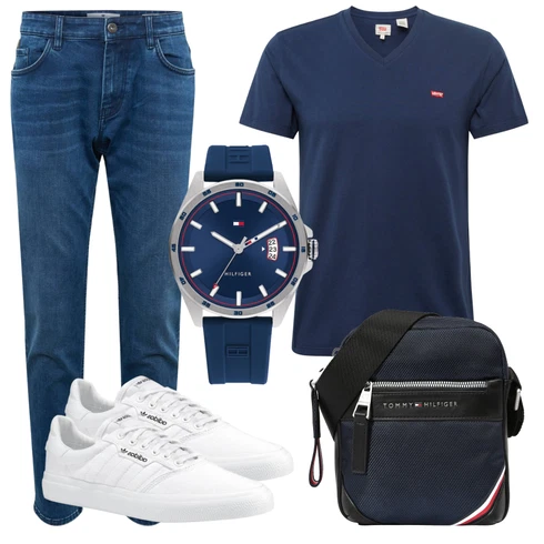 Dunkelblau Kurzarm T-Shirt/Funktions T-Shirt/Ausgefallenes T-shirt/Top Klassische Länge/Sport-T-Shirt/Casual T-Shirt/Laufschuhe für Männer/Mesh Shirt levi's ® kombinieren
