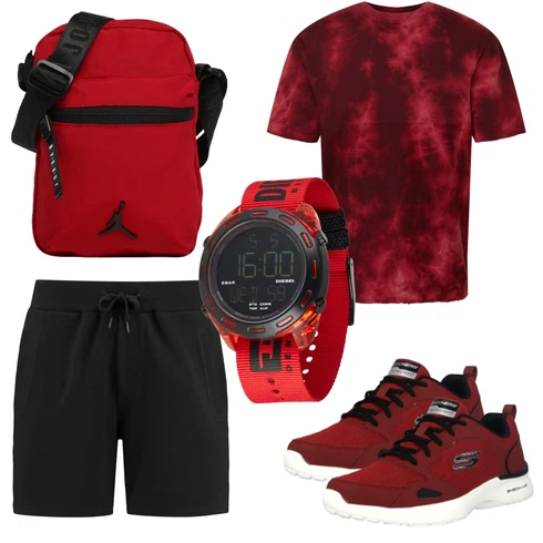 Schwarz Sweatshorts/Musselin Shorts/Bermuda/Kurze Hose/Baggy Short Shiwi kombinieren