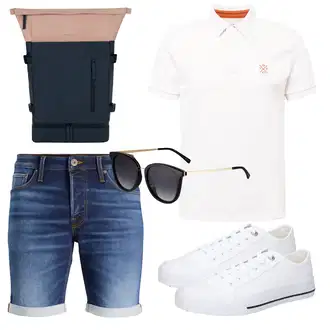 Sommer Outfits Wandern mit Beige/Lila/Hellblau/Rosa Kapten & Son "Praktischer Look"Look: Wandern, Reiten, Trekking, Laufen