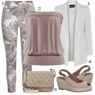 Svatovski gost Outfit sa Pink/Bež Hlača Velika Veličina/Moda za plažu/Tajice Velika Veličina Lascana "Ljetni outfiti"