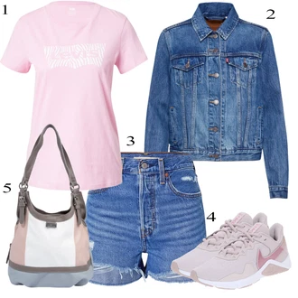 Outfit sa Tamnoplava/Pastelne boje/Žuta Kratka Traper Jakna/Proljetna jakna/Ljetna jakna/Vintage Jakna/Prijelazna Jakna/Traper Jakna levi's ® "Ljetni outfiti"