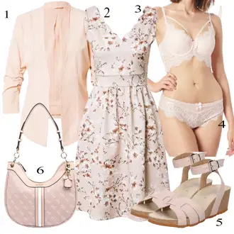 Outfit sa Pink/Bež/Plava Odijelo Vila "Ljetni outfiti"