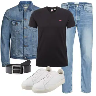 Sommer Outfits mit Blau Jeans Jack & Jones "Schöner Sommer Look"