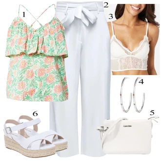 outfit mit Siva party Majica VERO MODA "Poletna oblačila"