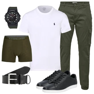 Outfit mit Weiß/Rot Businesshemd/Casual Hemd/Business Hemd/Musselin Hemd/Bügelfreies Hemd/Hemdbluse Polo Ralph Lauren "Sommer Look für den Alltag"