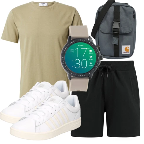 Schwarz Sweatshorts/Musselin Shorts/Bermuda/Kurze Hose/Baggy Short Shiwi kombinieren