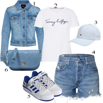 outfit mit Svetlo modra/Modra Kratke hlače velike velikosti levi's ® "Poletna oblačila"