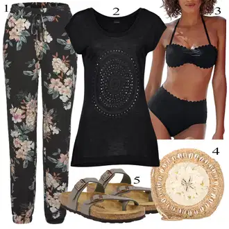 outfit mit Rjava Copat Birkenstock "Poletna oblačila"