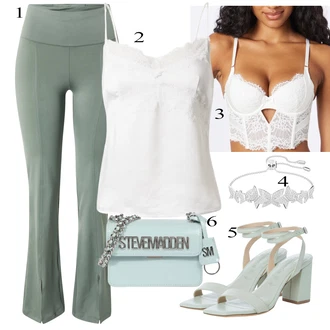 Outfit s Šedá Dlouhý Zimní Kabát/Dlouhé Šaty/Dlouhá tylová sukně/Dlouhá Kalhoty GAP "Letní Outfit"
