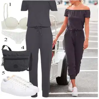 Outfit sa Crna Privjesak/Torba Kipling "Ljetni outfiti"