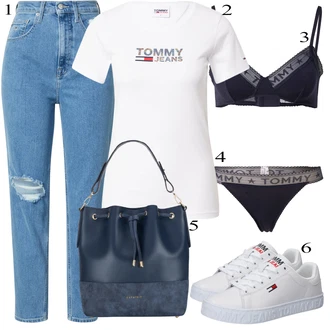 outfit mit Siva Čevlj Superga Tommy Jeans "popolna oblačila"