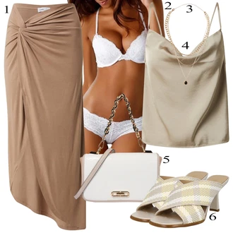 Outfit s Šedá Bota Na Podpatku MICHAEL Michael Kors "Letní Outfit"