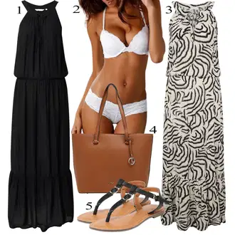 Outfity pro léto s Černá Šaty Na Ramínko/Šaty Bez Rukávů/Šaty Móda Pro Plnoštíhlou/Dlouhé šaty/Košilové šaty/Dlouhé Šaty Tom Tailor "Perfektní na léto"