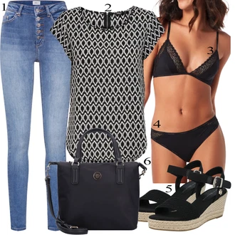 Outfit s Černá/Tmavě modrá Klasické Kalhotky/Brazilské Kalhotky/Spodní Kalhotky/Tanga/Kalhotky/Slip S Nízkým Pasem/Průsvitná kalhotka Calvin Klein underwear "Outfit na léto"