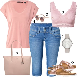 Outfit s Zimní bota/Platform Sandal/Nízká bota na podpatku Tamaris "Letní Outfit"