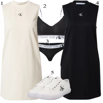 Kratka/mini Outfit sa Bijela Nekategorizirano Calvin Klein Jeans "Sport Outfits"