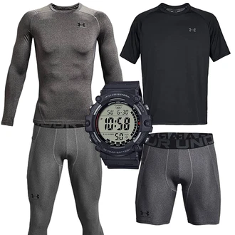 Sport Outfits mit Schwarz/Grau Leggings Under Armour "Sport Outfit"