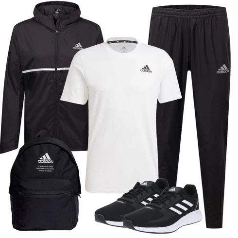 Schwarz Rucksack Adidas Performance kombinieren