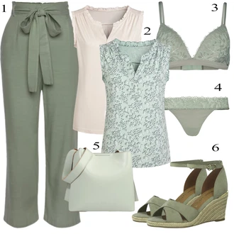 Outfit s Šedá Průsvitná kalhotka/Kalhotka/Tanga/Tanga Skiny "Letní Outfit"