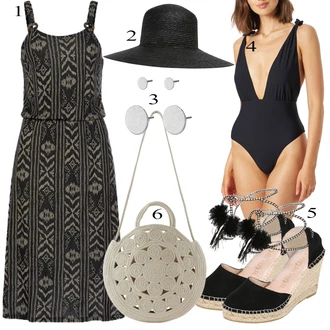 Outfit sa Smeđa/Bež Pletena Haljina/Barock Haljina/francuska haljina/Srednjovjekovna haljina/Haljina s Izbacivanjem/Haljina S Printom Lascana "Ljetni outfiti"
