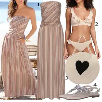 Outfit sa Bež/Siva Torba Za Preko Ramena Fabienne Chapot "Ljetni outfiti"