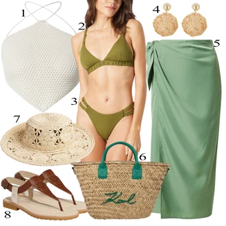 Outfit s Hnědá Bikiny - Spodní Díl Seafolly "Letní vzhled pro módní ženy"