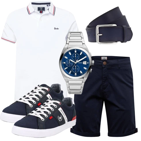Hellblau/Dunkelblau/Blau Chino Shorts/Bermuda/Musselin Shorts/Kurze Hose Jack & Jones kombinieren