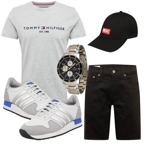 Jeans Schwarz/Khaki/Dunkelbraun Hemd Bermuda/Jeans Short/Chino Shorts/Kurze Hose/Musselin Shorts levi's ® kombinieren