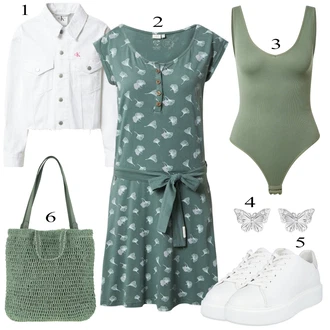 Outfit s Bílá Teniska Marc O'Polo "Letní vzhled pro módní ženy"