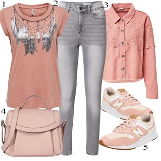 Outfit s Šedá Dlouhý Zimní Kabát/Dlouhé Kardigany/Zvonová Kalhoty/Doplňek/Batoh/Taška Přes Rameno/Dlouhá tylová sukně ESPRIT "Ležérní Outfits"