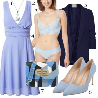 Majka mladenke Outfit sa Svjetloplava/Plava/Ljubičaste boje/Ljubičasta Ljetna Haljina/Pamučna haljina/Haljina za svatove do koljena/Haljina za vjenčanje/Omotna Haljina/Haljina Bez Rukava/Haljina od Šifona/Haljina matični ured svat Sisters Point "Ljetni outfiti"