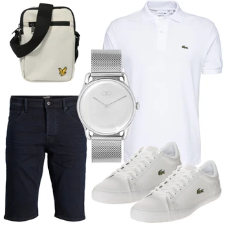 Outfit mit Grau Sneaker Lacoste "Alltags Outfit"