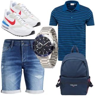 Logoprint Outfit mit Grau Sneaker Low Nike Sportswear "Alltagsoutfit"