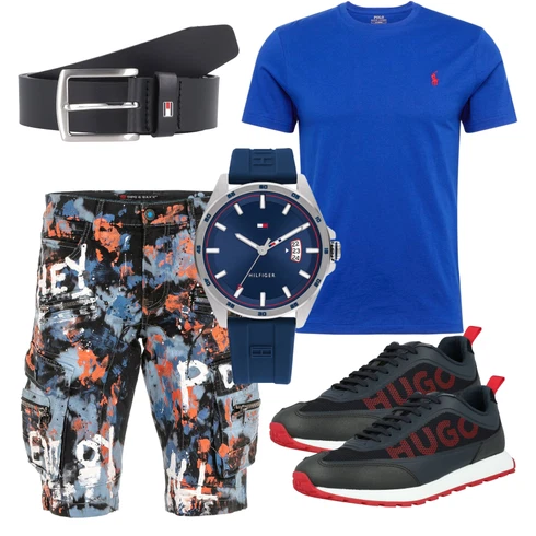 Blau/Dunkelblau Casual T-Shirt/Ausgefallenes T-shirt/T-Shirt Training/Laufschuhe für Männer/Funktions T-Shirt/Kurzarm T-Shirt/T-Shirt & Top Polo Ralph Lauren kombinieren