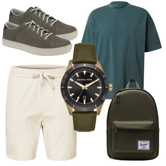 Outfit mit Grün Sneaker Timberland "Alltagsoutfit"