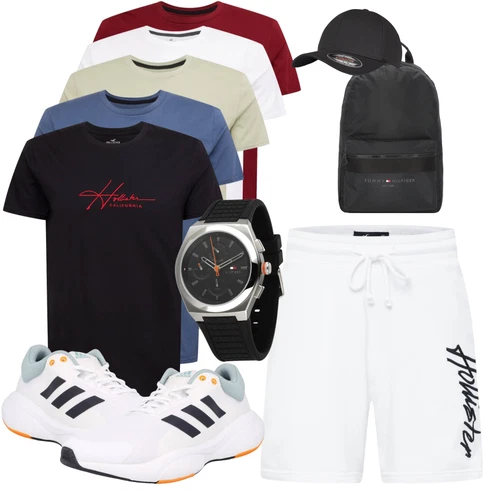Schwarz Rucksack Tommy Hilfiger kombinieren