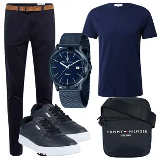 Elegant Outfit mit Dunkelblau Slim Hose/CordHose/Cord Legging/Skinny Hose/SamtHose/Twill Hose/Jeggings Tom Tailor Denim "Büro Outfit"Look: Uni, Outdoor, Old Money, Smart Casual, Unisex, Coole, Elegant, Classic, Schlichte