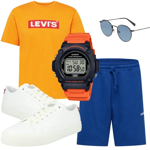 Weiß Sonnenbrille levi's kombinieren