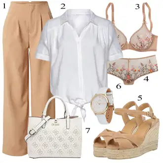 Outfity pro práci S křivkami s Bílá/Krémová Halenka a Tunika/Halenka Móda Pro Plnoštíhlou Buffalo "Outfit na léto"