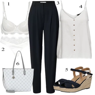Zapínání na knoflíky Outfit s Šedá/Bílá/Krémová/Hnědá/Khaki Tričko & Top Košilový top/Krátký top/Halenka Bez Rukávů/Top Se Špagetovými Ramínky Only "Outfit na léto"